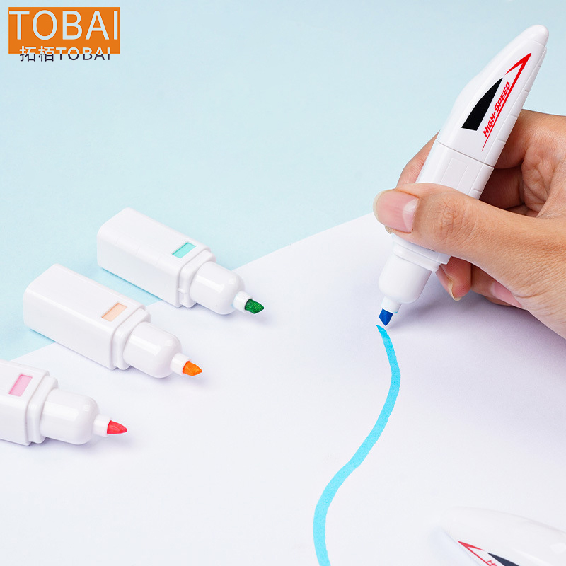 拓栢 路外宣传四色合一动车荧光笔 BW31 支高清大图