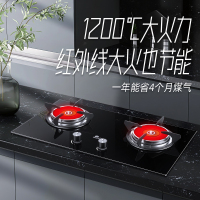 红日(RedSun)烟灶套装侧吸式厨电套装红外线燃气灶体感油烟机组合自动清洗固定防遗忘JED19H+EM208B 液化气