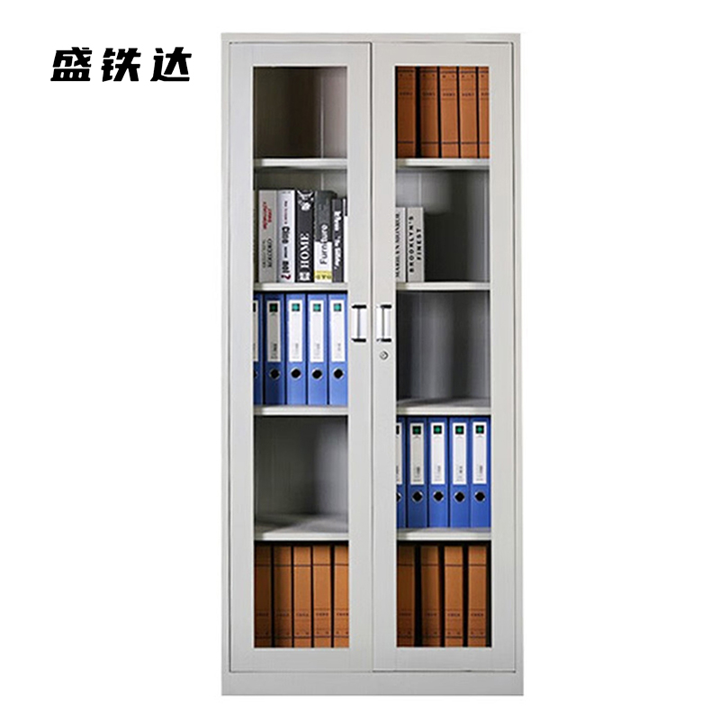 盛铁达 铁皮文件柜办公柜通玻柜 850*390*1800mm STD-WJG1016 个