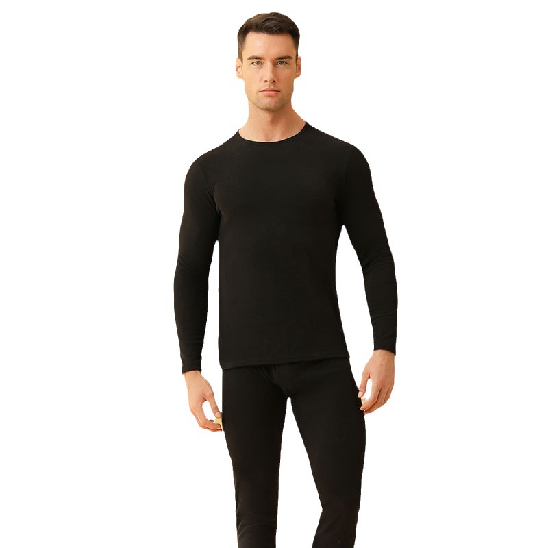 秋冬男士保暖内衣德绒发热加羊绒蚕丝秋衣秋裤炫彩情侣打底套装高清大图