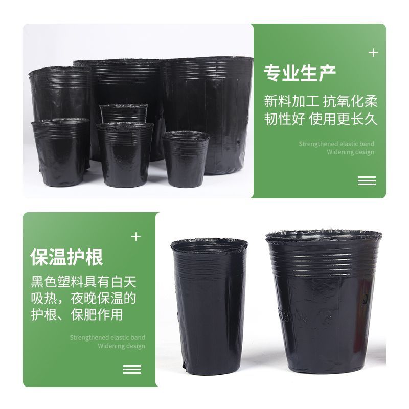 营养育苗杯塑料小碗一次性花盆黑色种植营养袋育苗袋育苗盆营养钵-育苗杯【10*10】;【10个装】高清大图