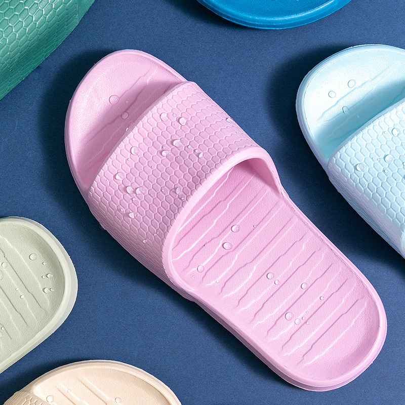 名创优品(miniso) 蜂巢格子软底浴室拖情侣擦地拖鞋春夏季家用室内防滑
