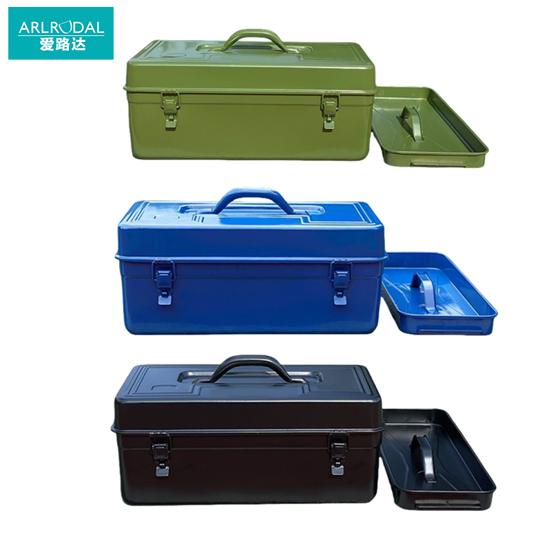 爱路达双层加厚铁皮工具箱大号L-460/个高清大图