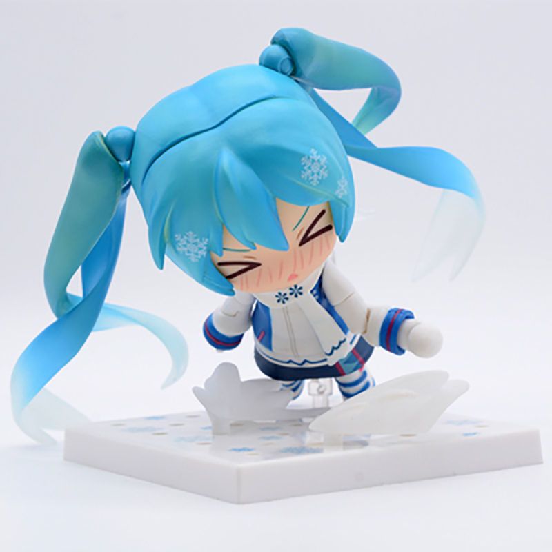 初音未来手办动漫二次元雪初音樱花粘土人可爱少女模型摆件q版樱桃