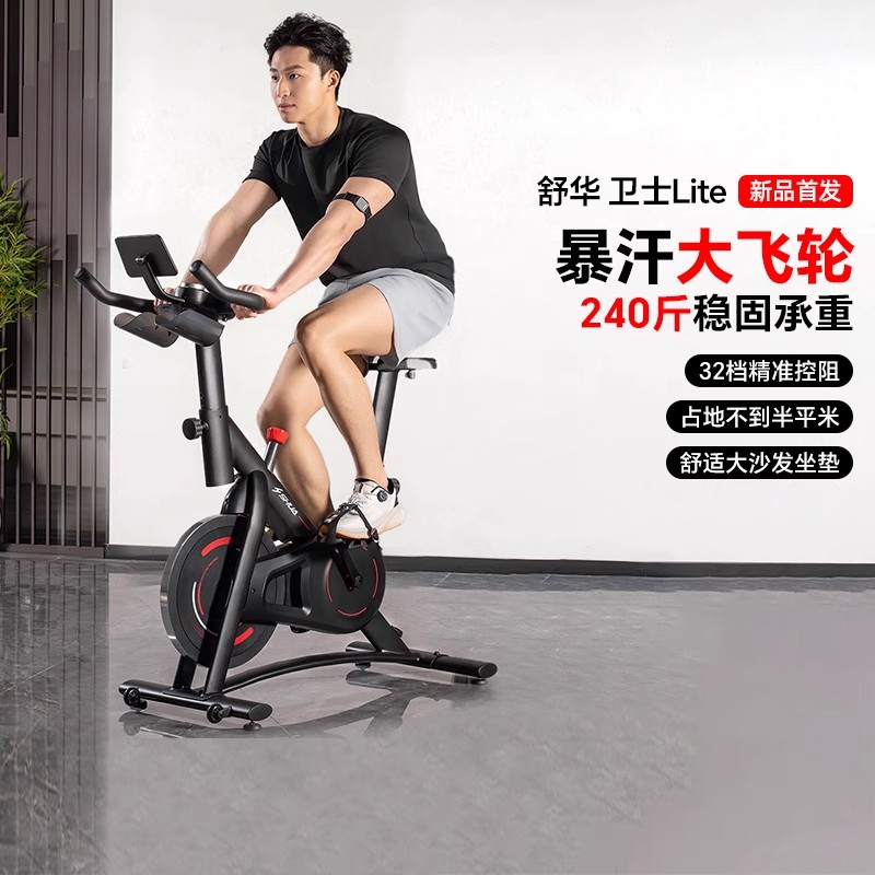 舒华(SHUA)家用智能动感单车磁控减肥运动健身器材 健身车 SH-B382 【星空灰】送货上门/无极磁控调阻
