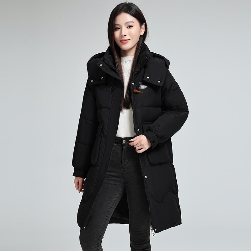 羽绒棉服2024年冬季新款韩版加厚中长款时尚百搭保暖棉袄棉衣外套高清大图