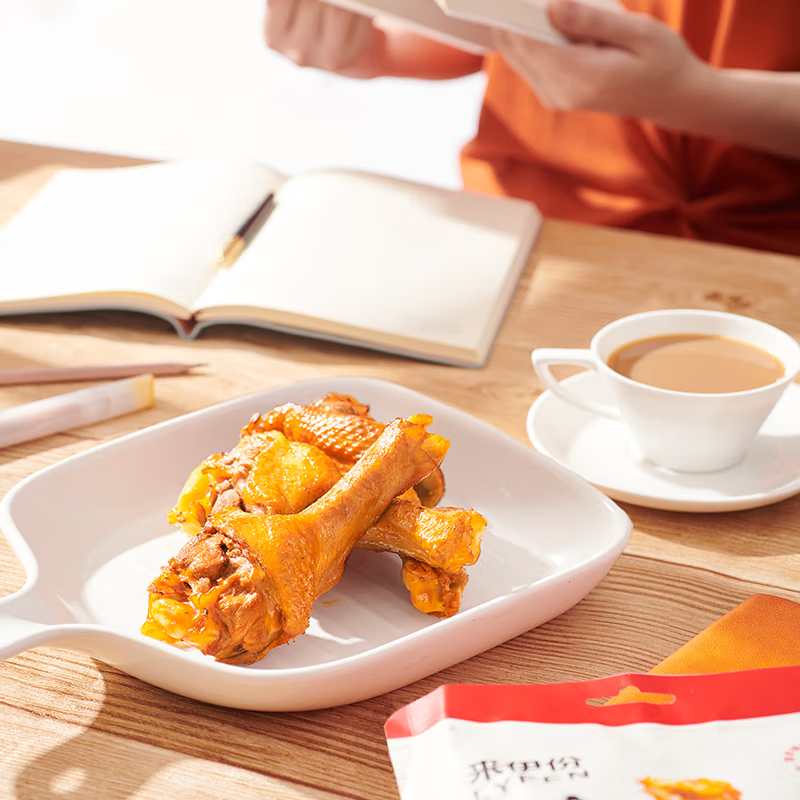 来伊份 卤鸭翅根盐焗味120g[约3小包]独立小包装卤味熟食小吃办公室休闲零食
