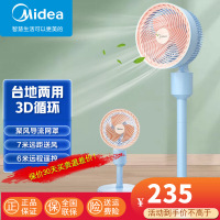 美的(Midea)空气循环扇家用卧室遥控落地扇定时台立式涡轮对流定时电风扇GAF20EQ