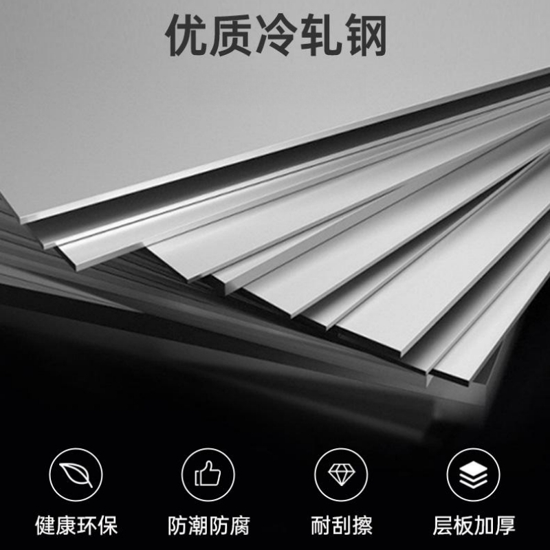 锦北 透明展柜手办展示柜带灯玻璃柜模型陈列柜双门五层1000*400*2000高清大图