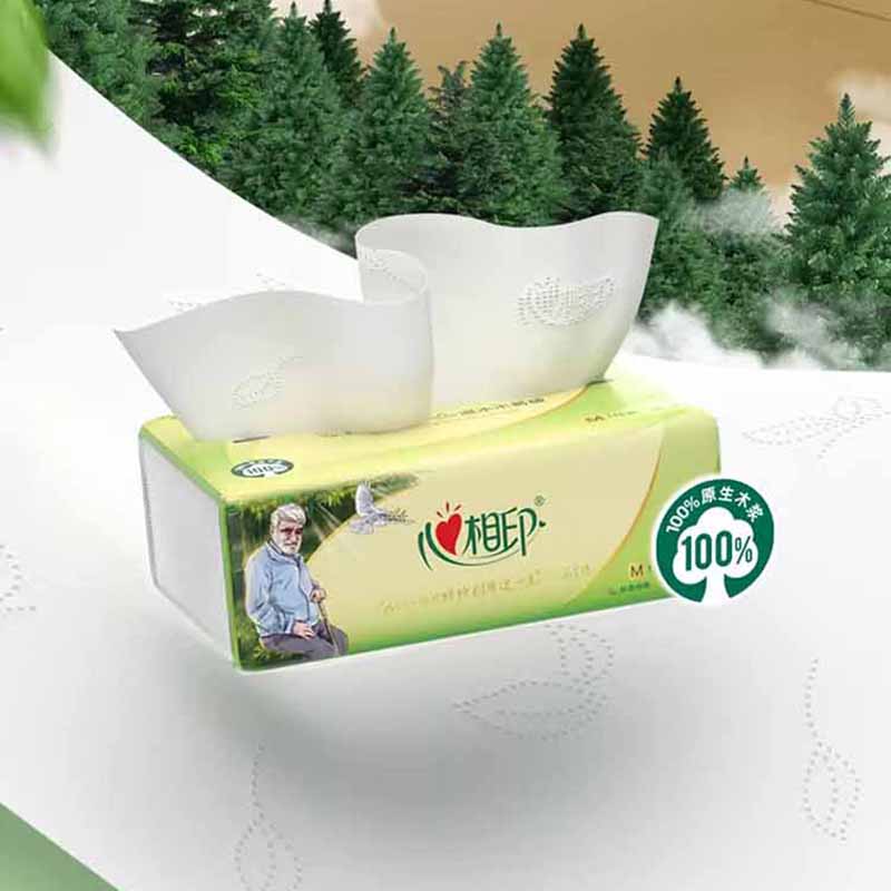 心相印抽纸茶语丝享纸巾马吉德面巾纸3层110抽*20包DT32110高清大图