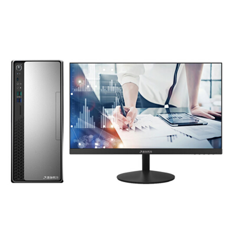 清华同方(THTF)超越E500-90053台式电脑 G5400 8G 1T 集显 win10home 三年 19.5寸