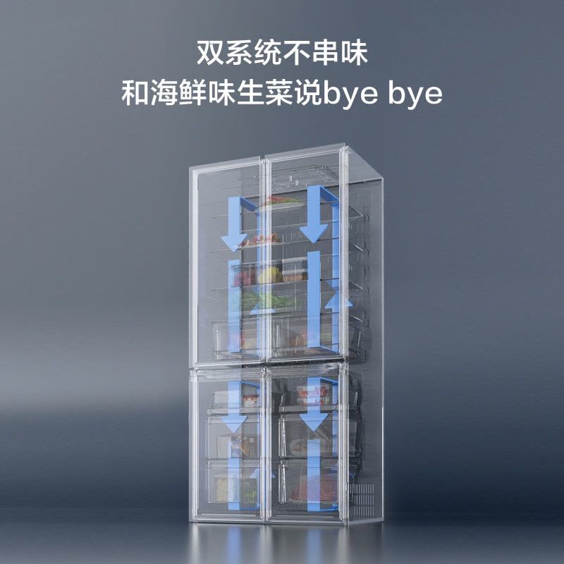 海信真空冰箱BCD-501V5CZGQA雅岚灰图片