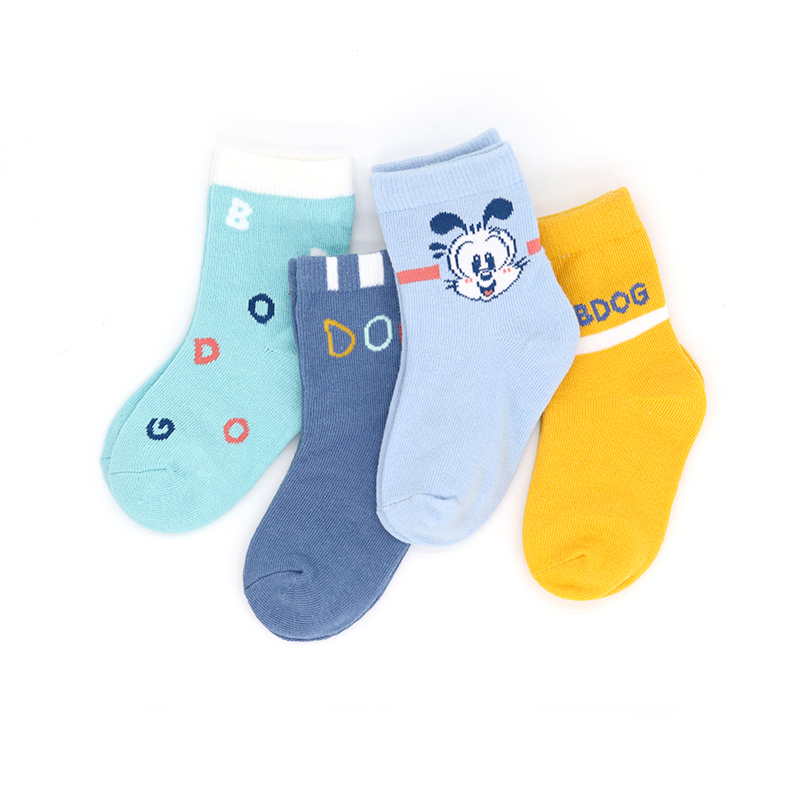 巴布豆儿童袜子女童春秋款棉袜秋冬季婴儿宝宝卡通童袜中筒袜