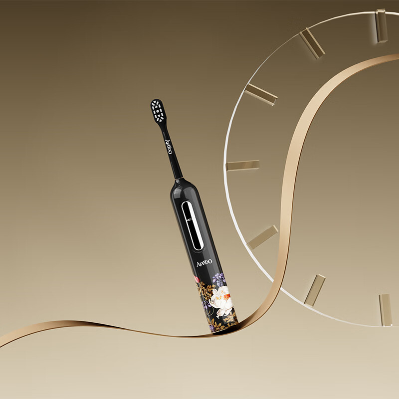 艾优 电动牙刷 艺术手绘系列礼盒T25黑色高清大图