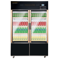 五洲伯乐(WUZHOUBOLE)LCD-868 868升商用展示柜 双温冷藏微冻柜 双门保鲜柜立式冷柜 饮料啤酒柜点菜柜