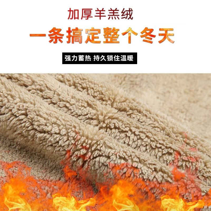 秋冬季男士羊羔绒裤子加绒加厚老年松紧腰外穿棉裤老人爸爸休闲裤