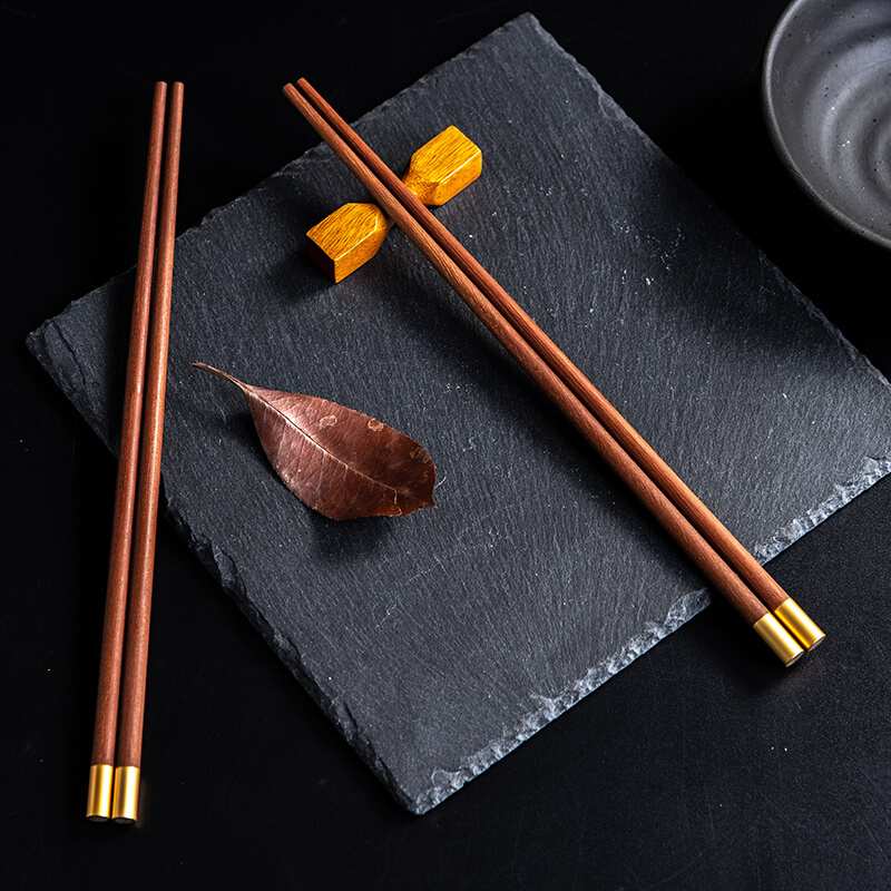 高档家用酒店餐具木质筷子 红檀木吉祥福10双装可定制刻字 高档礼盒装 25cm SH-6302