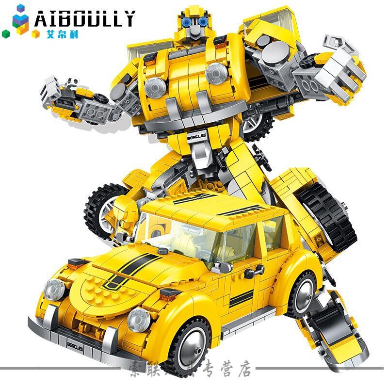 兼容乐高变形奥特曼机器人7大蜂擎天金刚合体拼装8男孩玩具积木