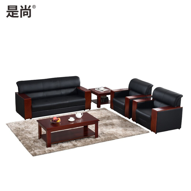 是尚接待沙发会客接待沙发（皮）高清大图