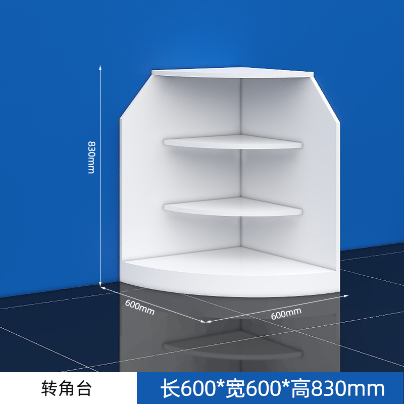 长款收银台 白色免漆密度板3000*600*830 定制高清大图