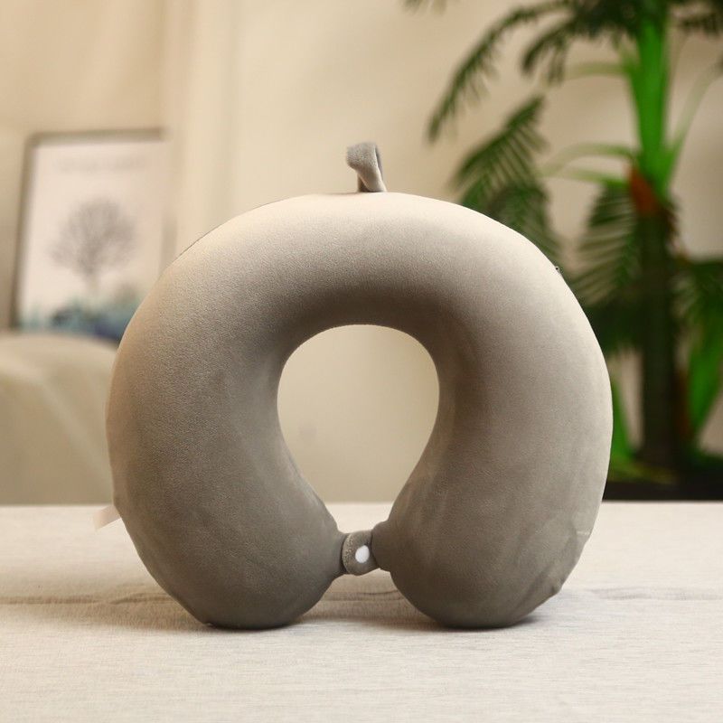 卡通u型枕头记忆棉可拆洗办公室午睡颈椎枕飞机旅行头枕毕业礼物灰色