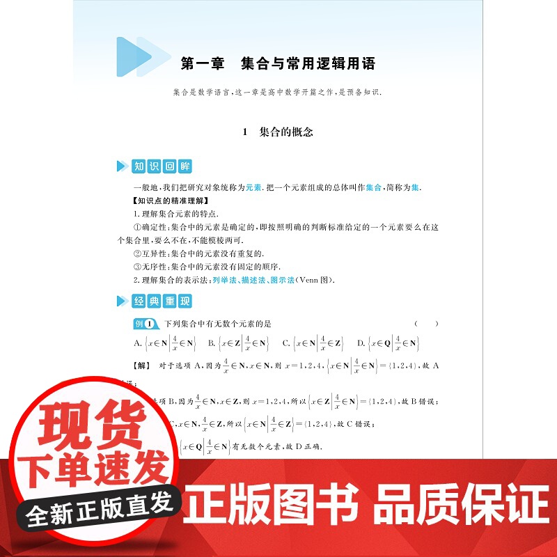 高中数学基础知识导引/字典式实用基础知识工具书/190个知识点逐个击破/高一预习/高二学习/高三复习/配190个讲解视频高清大图