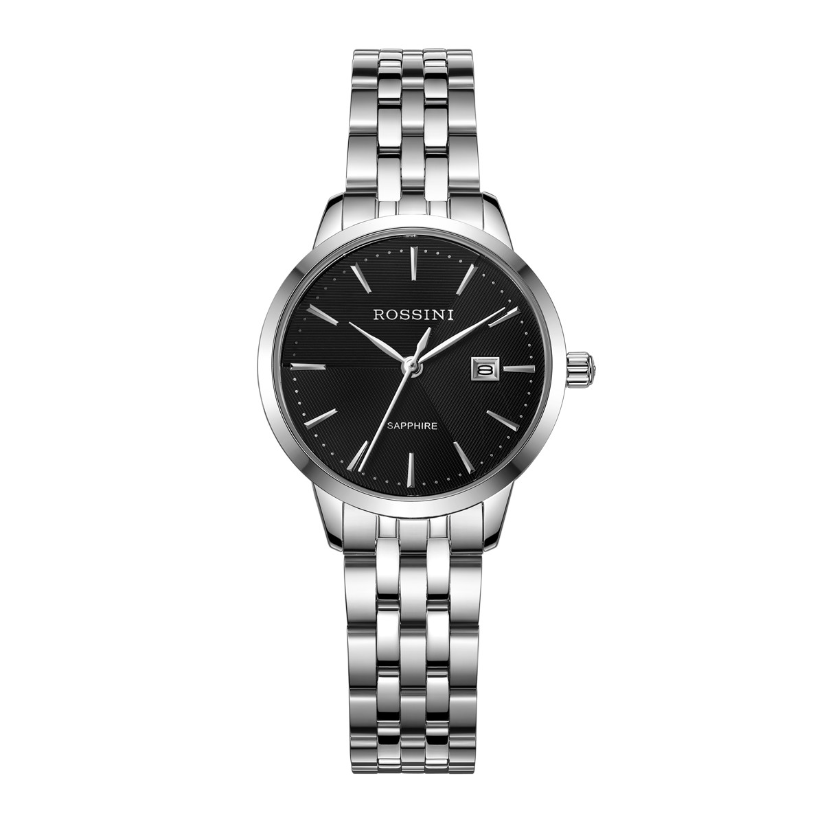 罗西尼手表男专柜同款简约商务男表钢带日历石英表情侣手表女5911参数