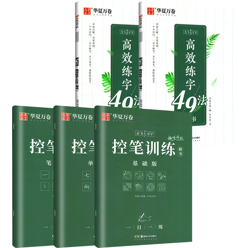 楷书入门 7本套 [正版]志飞习字高效练字帖49法控笔楷书入门小学生笔画笔顺控笔训练字帖大学生初中高中生钢笔正楷成年楷书高清大图