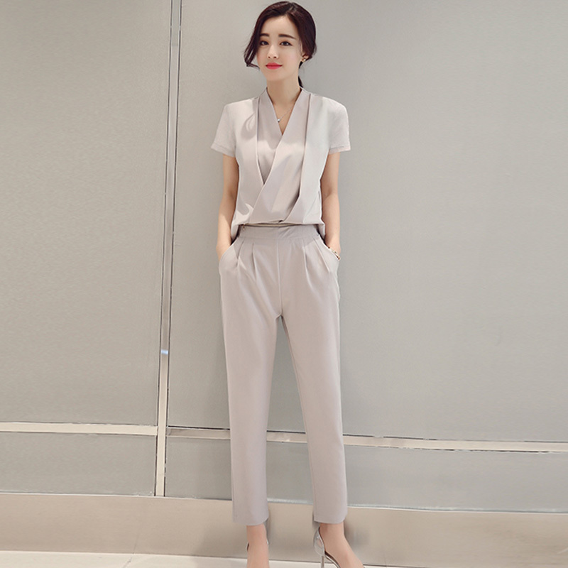 显瘦秋装女士新品女矮个子时尚两件套潮韩版社会洋气时髦套装