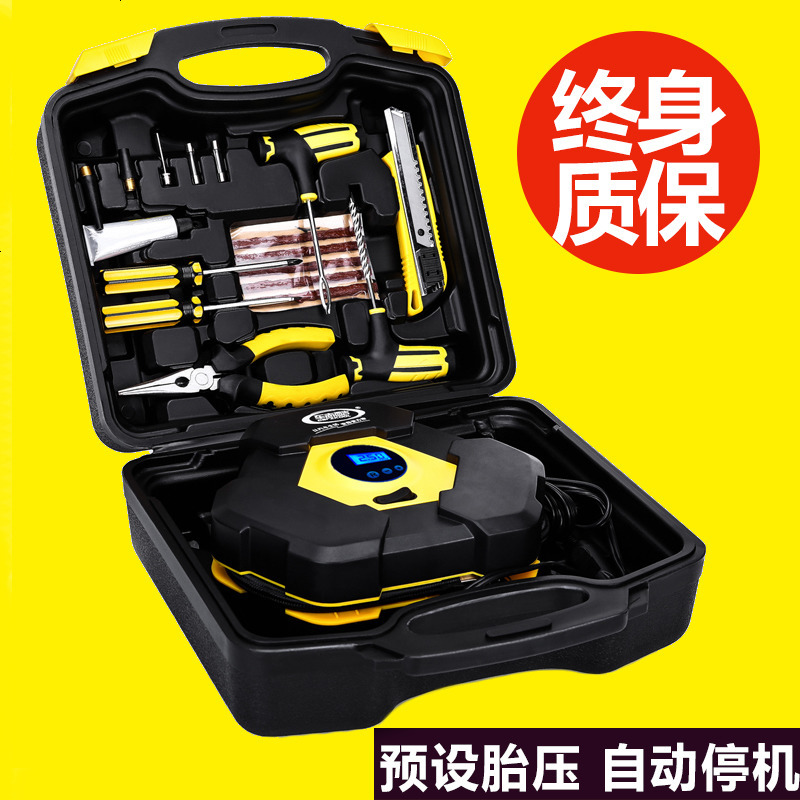 车载充气泵12v电动便携式小轿车汽车用轮胎点烟器式多功能加气机