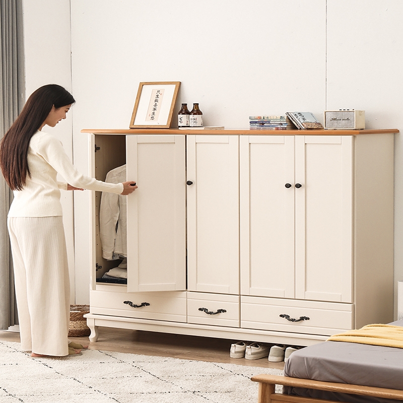 五斗柜实木收纳柜抽屉式储物柜卧室斗柜儿童五斗橱挂衣柜房间家用