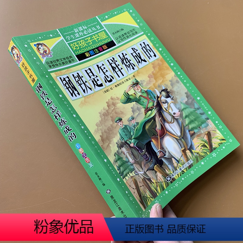 【正版】钢铁是怎样炼成的彩图注音版一二三年级小学生课外名著带拼音无障碍阅读 奥斯特洛夫斯基原著6-7-8岁青少年中小学