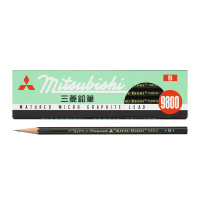 三菱(MITSUBISHI) 日本进口 uni9800铅笔盒装12支B 素描绘图学生书写美术用炭笔