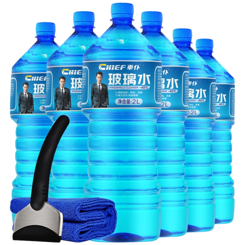 玻璃水防冻 玻璃清洁春夏秋冬玻璃汽车清洗除油膜(6瓶装)高清大图
