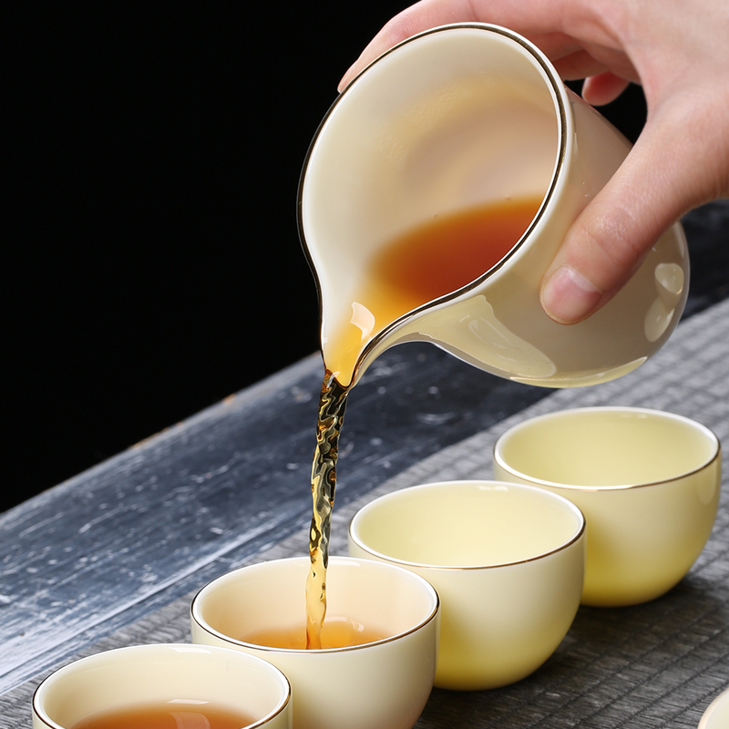 苏氏陶瓷茶具中国白如脂玉羊之玉盖碗功夫茶具套装