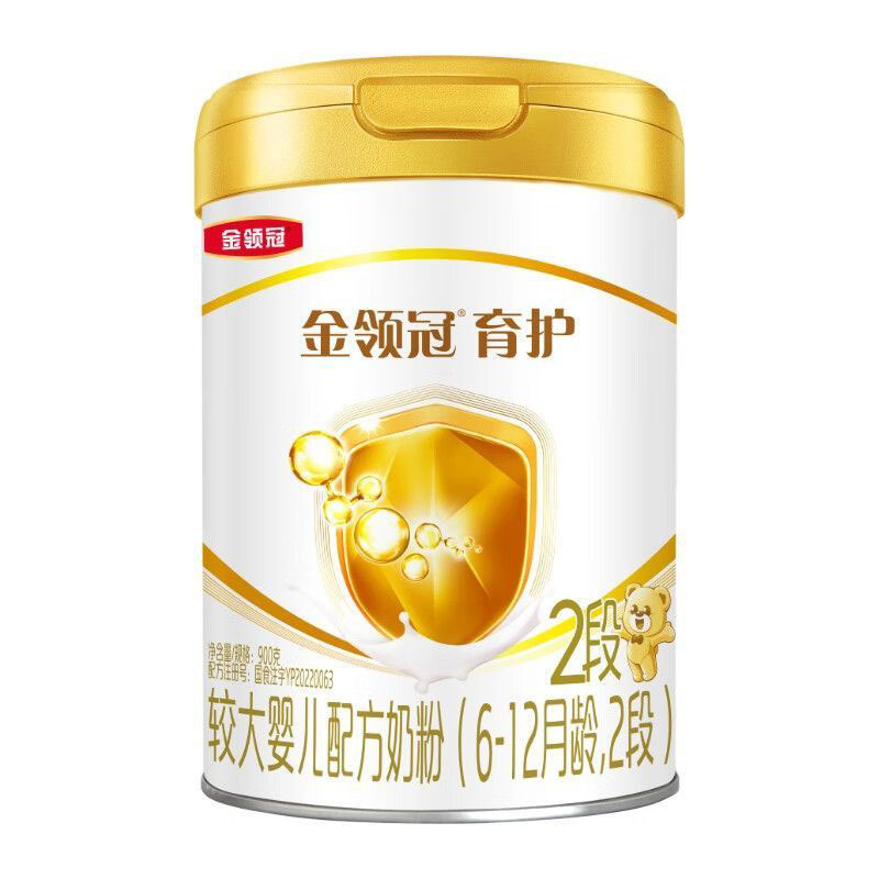伊利(YILI)金领冠育护 较大婴儿配方奶粉 2段900克(6-12个月适用) 新国标高清大图
