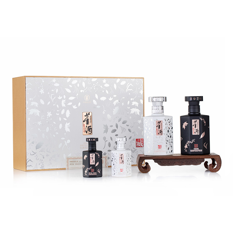 董酒珍藏54度500ml*2 100ml*2礼盒装董香型纯粮固态发酵贵州白酒