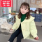 可莉允女童冬装棉服2022新款儿童韩版洋气加厚棉衣外套宝宝棉袄保暖外衣