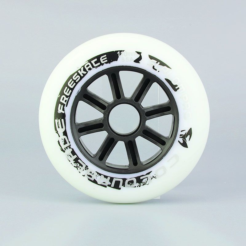 速滑鞋轮子大轮子90mm100mm110mm高弹耐磨速配件pu轮子速滑闪光轮红色