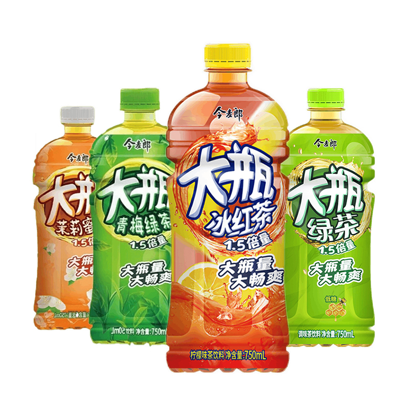 今麦郎冰红茶绿茶茉莉蜜茶青梅绿茶大瓶加量装750ml瓶装解渴饮料