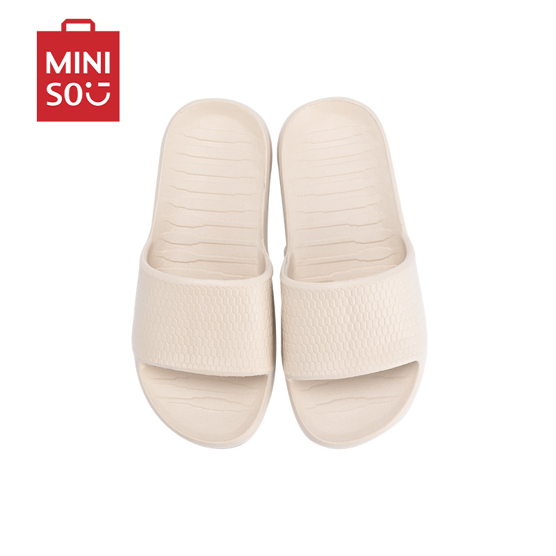 名创优品(miniso) 蜂巢格子软底浴室拖情侣擦地拖鞋春夏季家用室内防滑