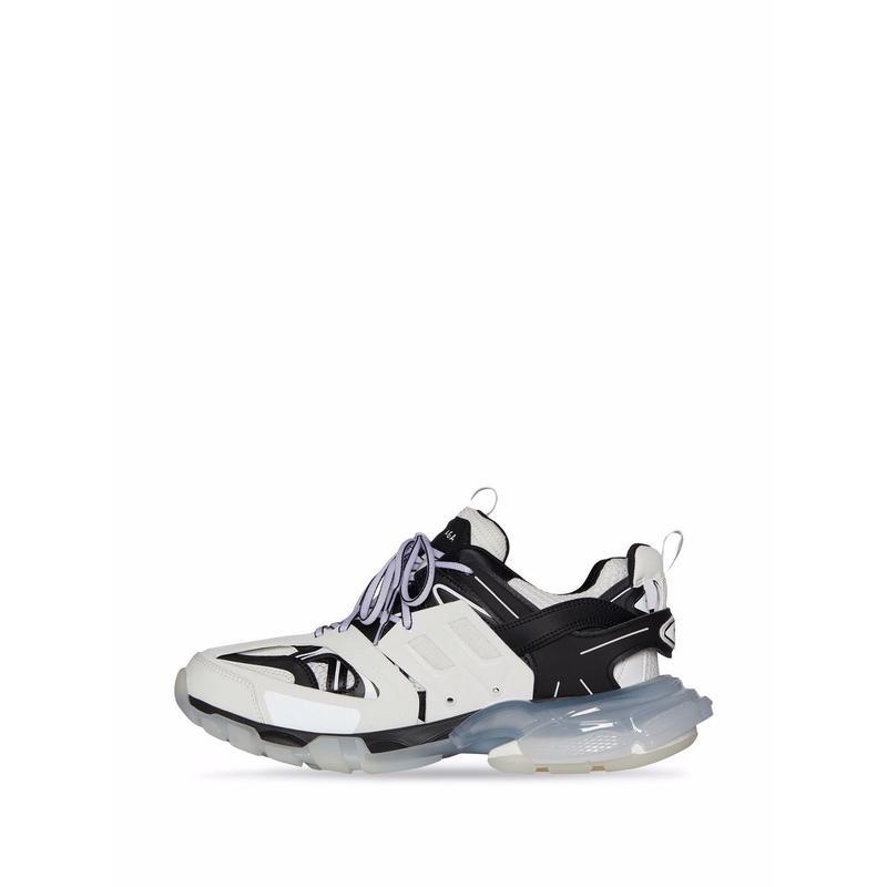 巴黎世家(Balenciaga)男士跑步鞋透明拼接网布拼接侧面logo印花圆