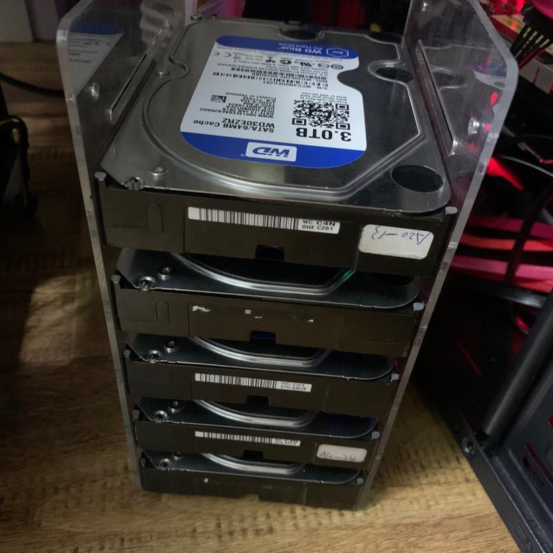 2位架35寸硬盘架chia架亚克力支架扩展机械硬盘笼外置多层支架