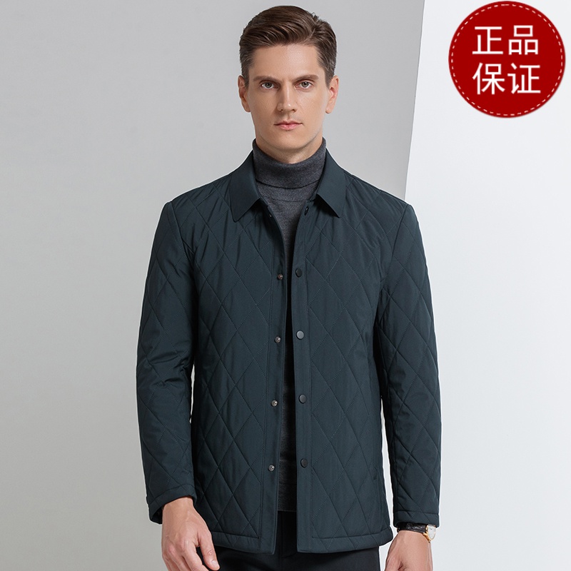 免费顺丰 翻领棉衣男中年翻领薄棉服中老年棉袄春秋装加厚夹克外套爸爸装棉服2024冬装新款轻奢皮草真皮大码外套男装高清大图