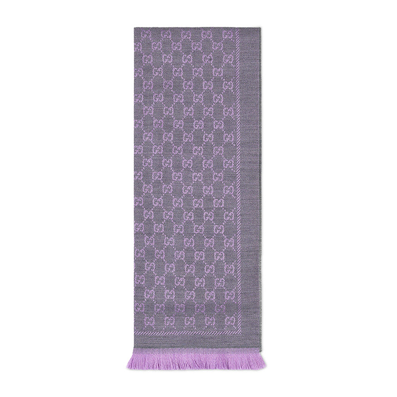 GUCCI 古驰 浅紫色羊毛女士围巾 411115-3G200-1371
