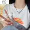 JiMi 爱心锆石项链女ins小众设计款缠绕链条甜酷风锁骨链