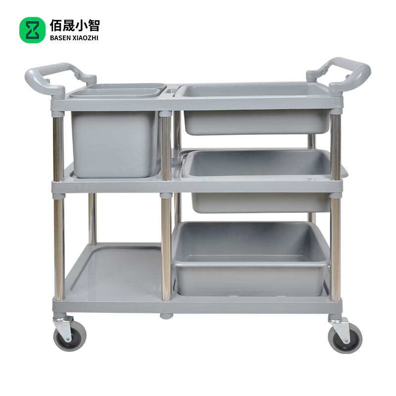 佰晟小智 手推车 SFL037B 塑料五斗收集车高清大图