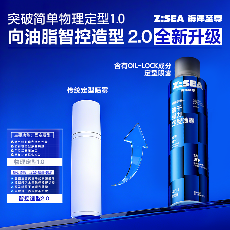 海洋至尊速干强力定型喷雾(海洋淡香)90ml*6高清大图