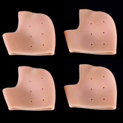 4只装硅胶脚后跟保护套干裂开裂缓解足跟痛 防裂袜子脚后跟干裂套 4只