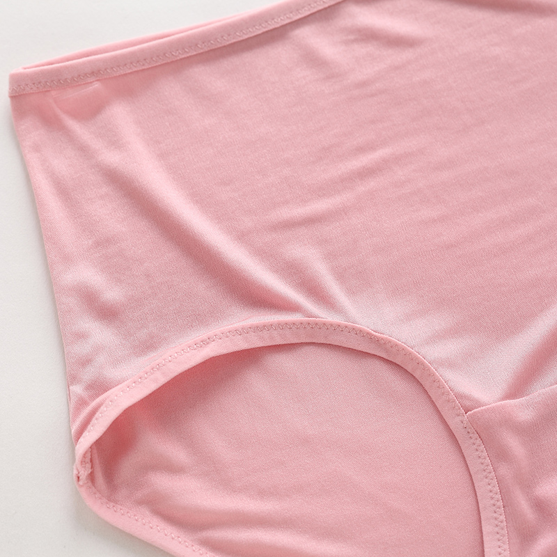 诗贝妮中腰真丝内裤女100桑蚕丝三角裤头无痕包臀超薄夏季丝绸短裤